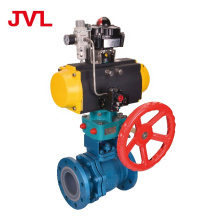 JL600 Corrosion-resistant fluorine lined pneumatic ball valve